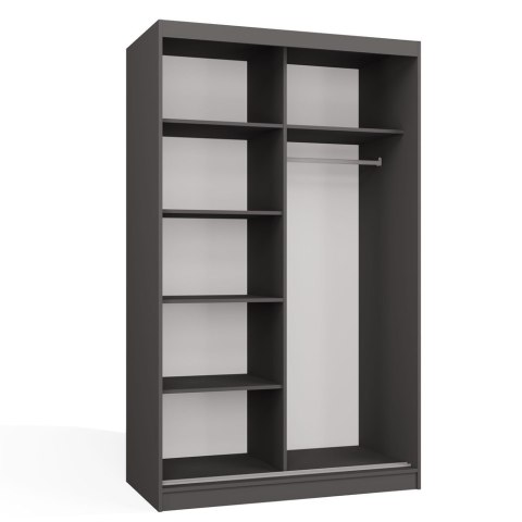 SZAFA Przesuwna IGA 120 CM C ANTRACYT SZPROSY - Nowoczesny Design