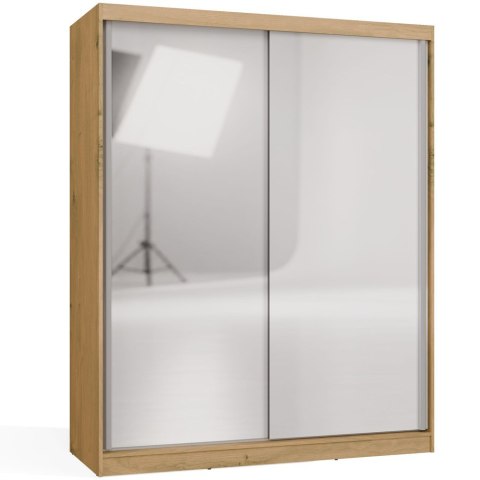 SZAFA Przesuwna IGA 160 2 Lustra DĄB ARTISAN ANTRACYT - Nowoczesny Design