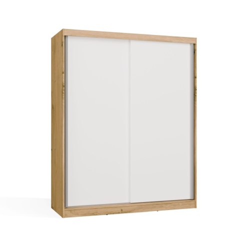 SZAFA Przesuwna IGA 160 CM B DĄB ARTISAN BIEL- Stylowa i Funkcjonalna