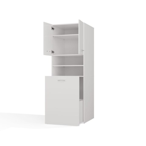 SZAFKA Łazienkowa Słupek POLA 64 BIAŁY Głęboka 64 Cm Szuflada na Kółkach