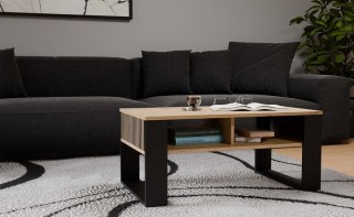 Ława Modern 2P SLIM DĄB ARTISAN CZARNY