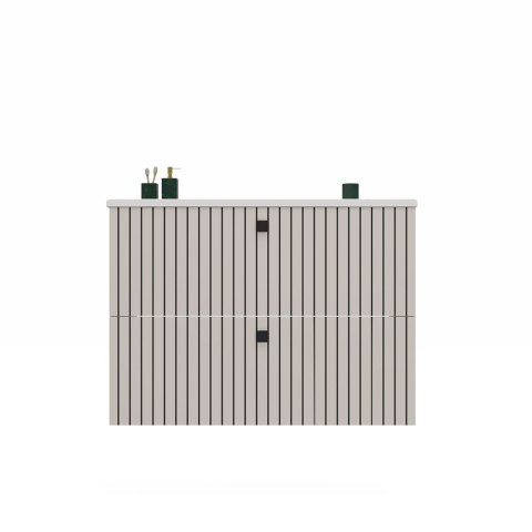 SZAFKA POD UMYWALKĘ TIGO 80 2S KASZMIR RYFLOWANY FRONT + UMYWALKA