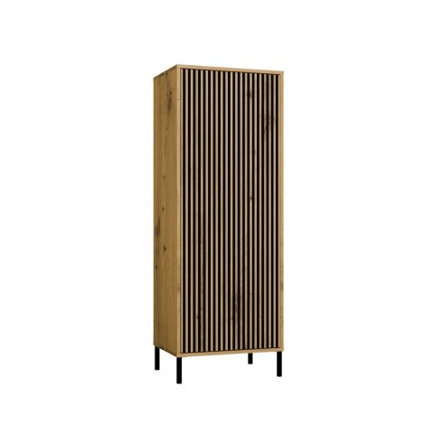Witryna KAMARO 1DD SLIM DĄB ARTISAN Lamele Front Ryflowany