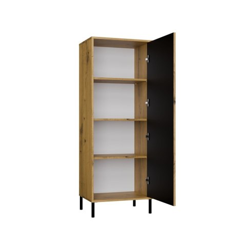 Witryna KAMARO 1DD SLIM DĄB ARTISAN Lamele Front Ryflowany